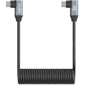SmallRig USB-C Right Angled-to-Right Angled Coiled Data Cable