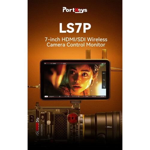 PORTKEYS 7″ HDMI/SDI High-Bright Monitor with Wireless Camera Control