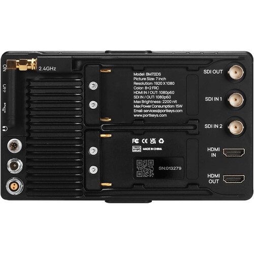 PORTKEYS BM7 II DS U 7″ High-Bright Monitor with Wireless Camera Control