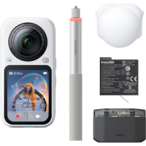 Insta360 X6 8K 360° Camera Essentials Bundle Arctic White